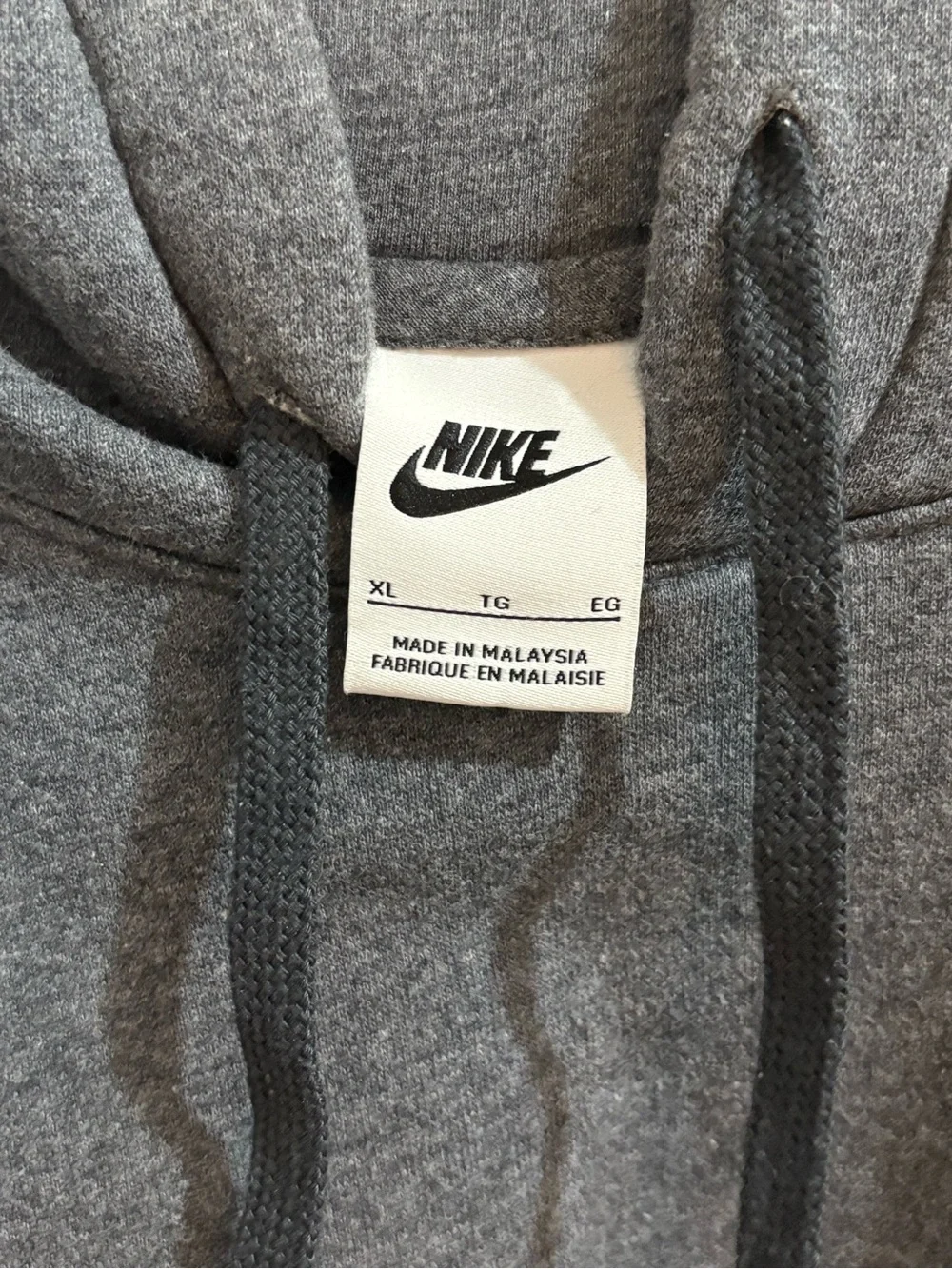 Nike Gray Pullover Hoodie with White Logo
